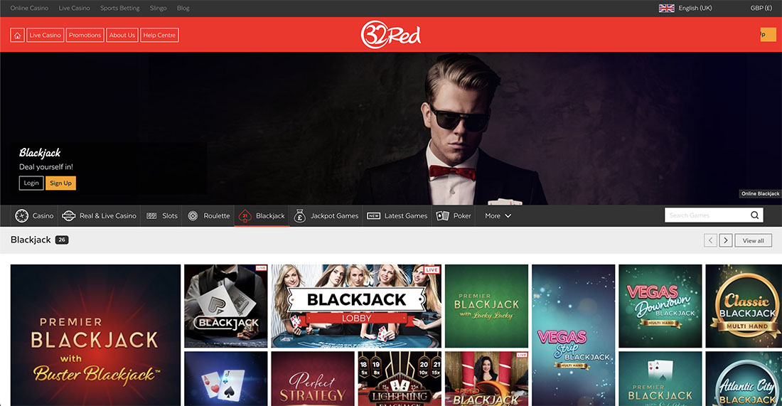 32Red Online Blackjack 21