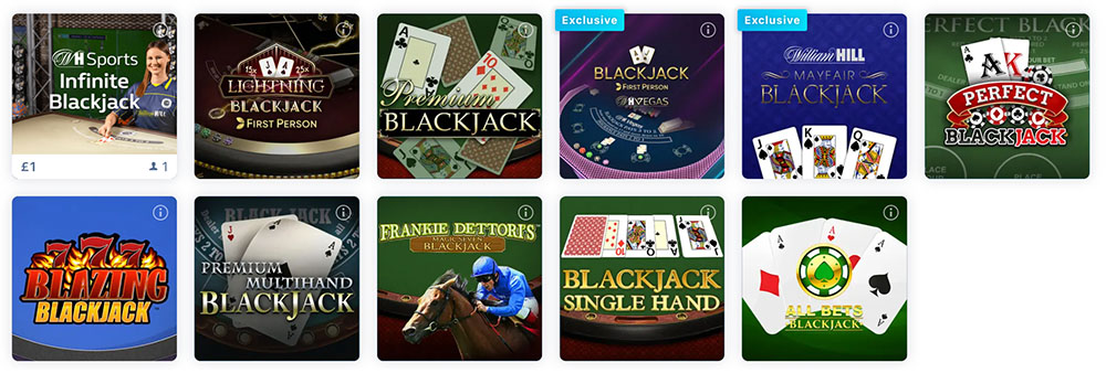 William HIll blackjack