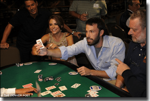 Ben Affleck playing blackjack