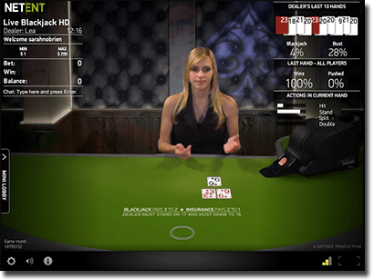 NetEnt live dealer blackjack low stakes NetEnt live dealer blackjack low stakes