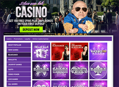 BGO.com blackjack games lobby